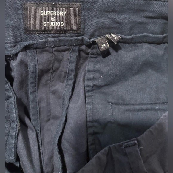 Superdry Studios Men’s Chino 8” Short in Navy, Size 34 - Picture 7 of 11